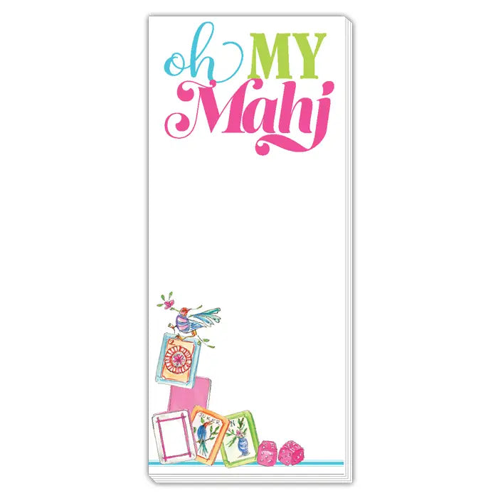Mahjong Tiles Oh My Mahj Skinny Notepad