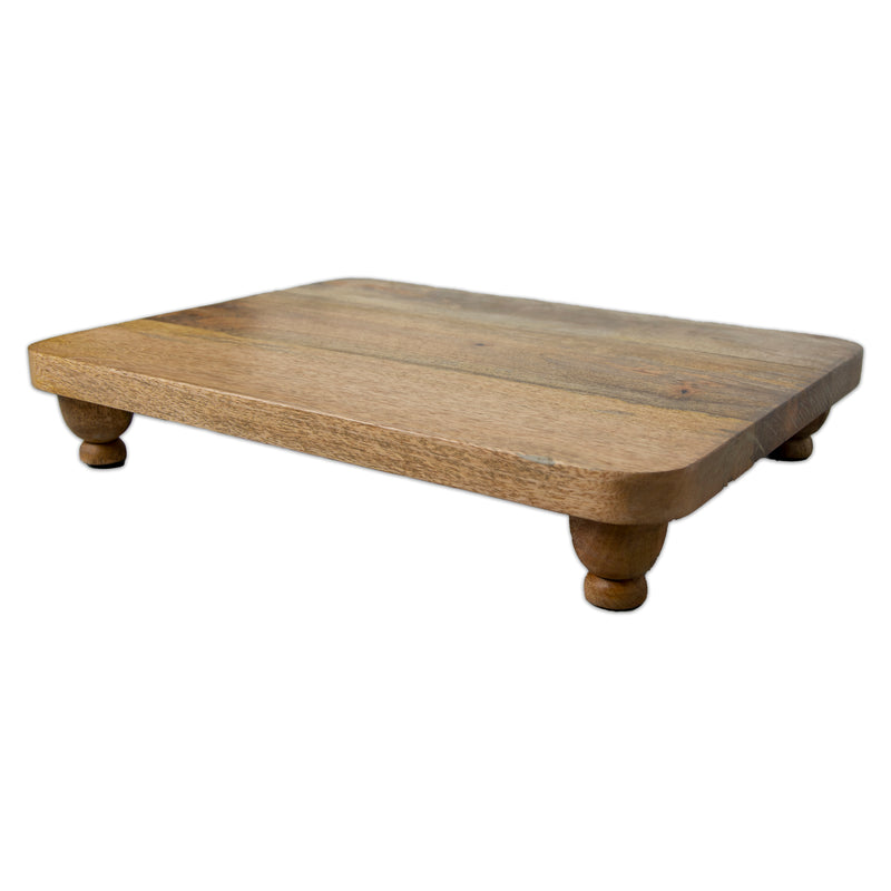 Artisan Wood Rectangle Footed Serving Board