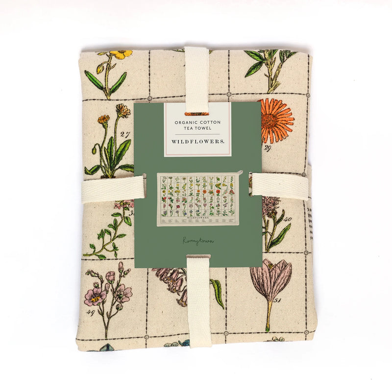 Organic Cotton Tea Towel - Wildflowers