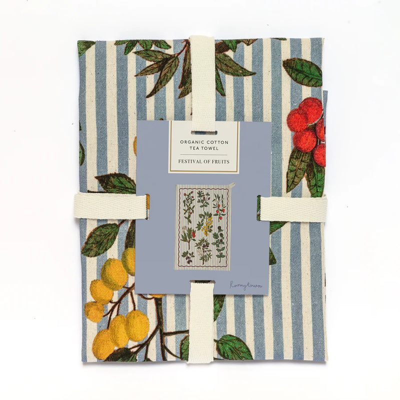 Organic Cotton Tea Towel - Festival of Fruits