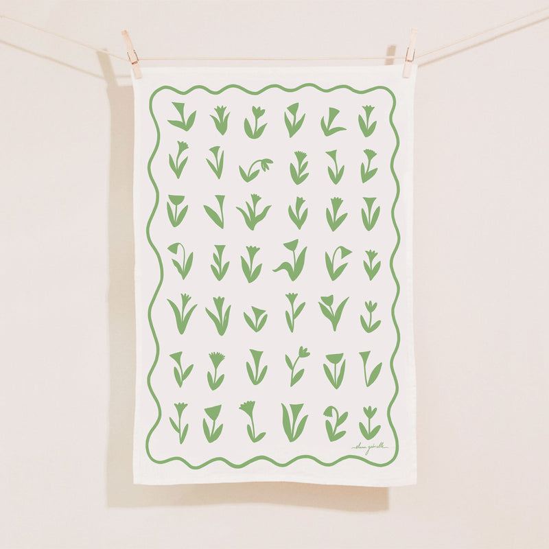 Tulips Tea Towel