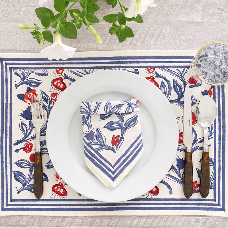 Emma Red & Blue Placemat I Set of 4