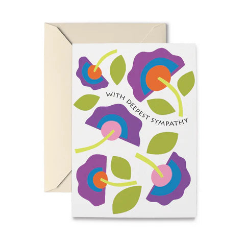 Fan Flower Sympathy Greeting Card