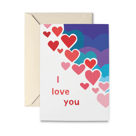 Floating Hearts Greeting Card