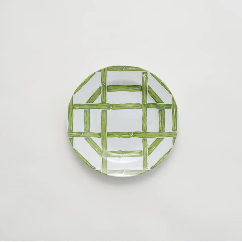 Green Bamboo Melamine Appetizer Plate (S/6)