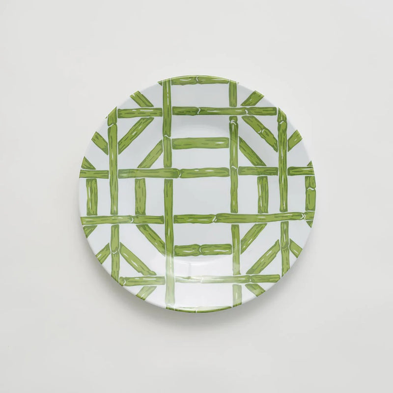 Green Bamboo Melamine Luncheon Plate (S/6)