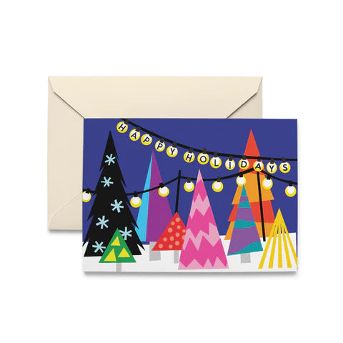 Happy Tree Lot Box of 10 Holiday Cards