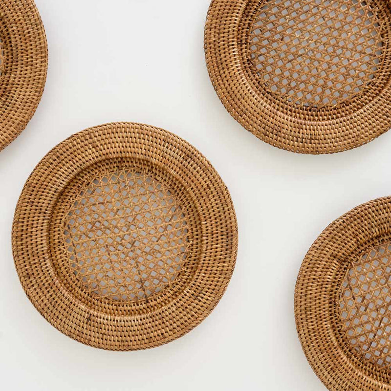 Honey Rattan Charger I Set of 4