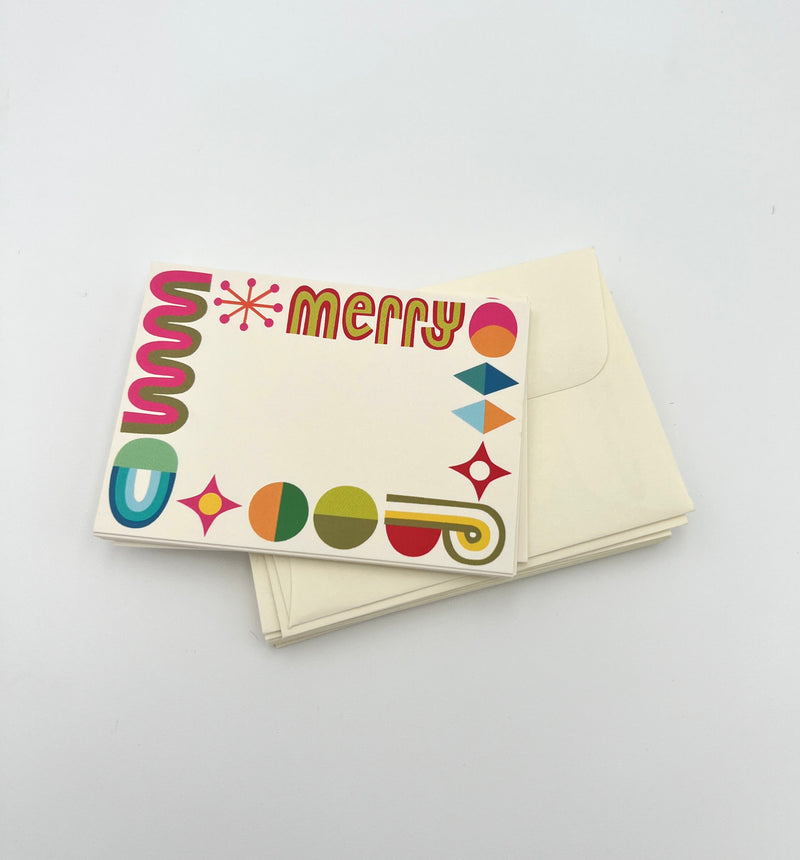 Merry & Bright Box of 10 Gift Tags w/ Envelopes