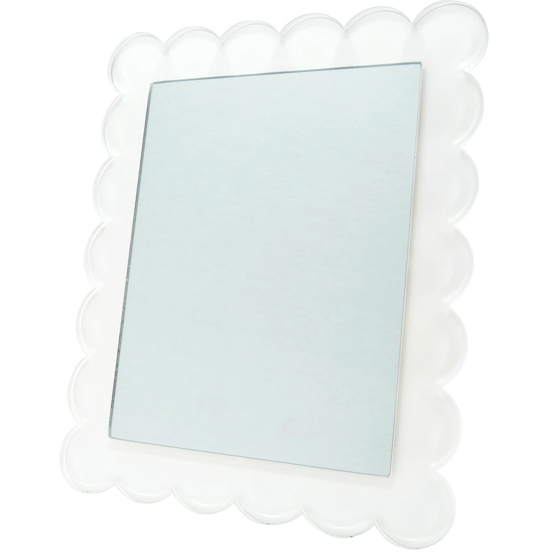 White Scallop Mirror