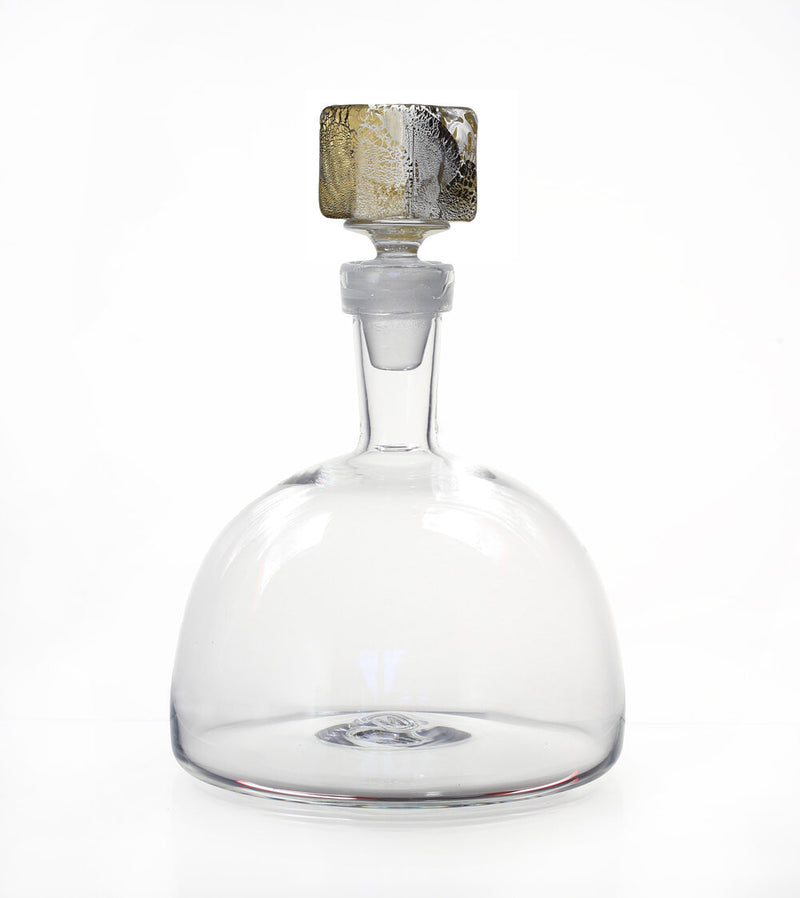 Gold Cube Glass Decanter