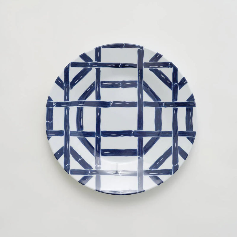 Navy Bamboo Melamine Luncheon Plate (S/6)