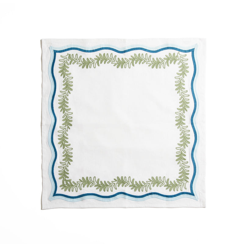 Palmerie Azul Embroidered Napkins