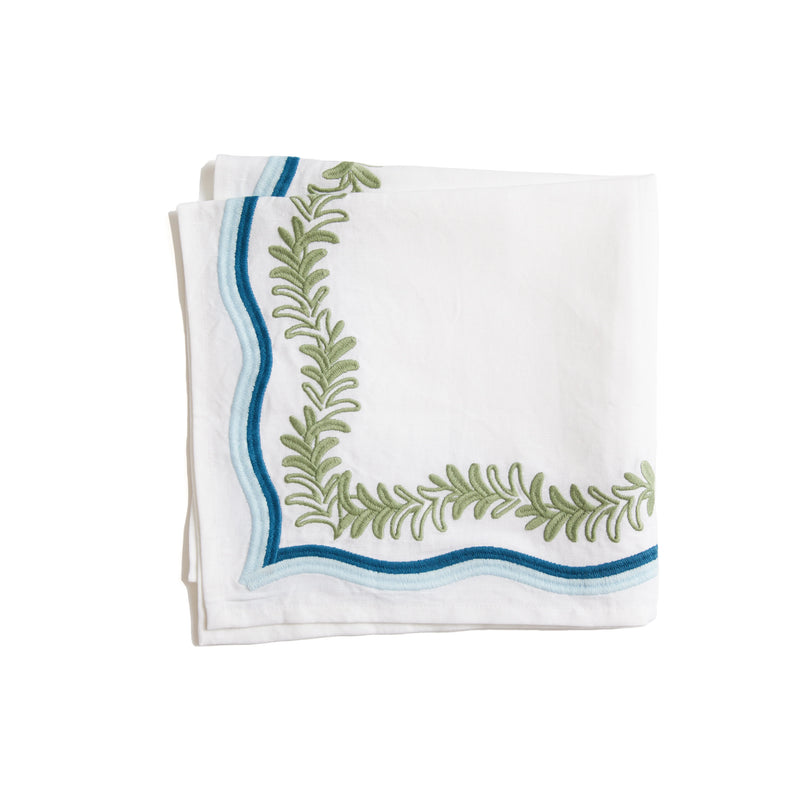 Palmerie Azul Embroidered Napkins