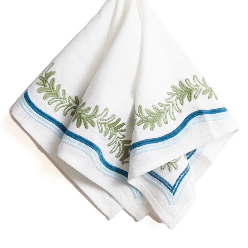 Palmerie Azul Embroidered Napkins