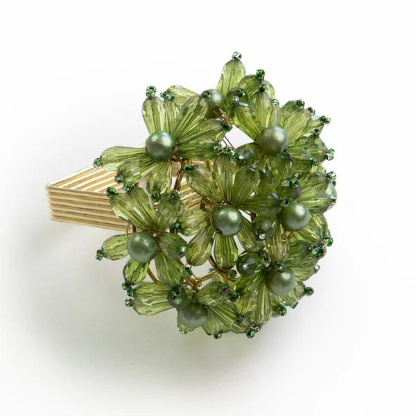 Beaded Napkin Ring Fern | Set of 4