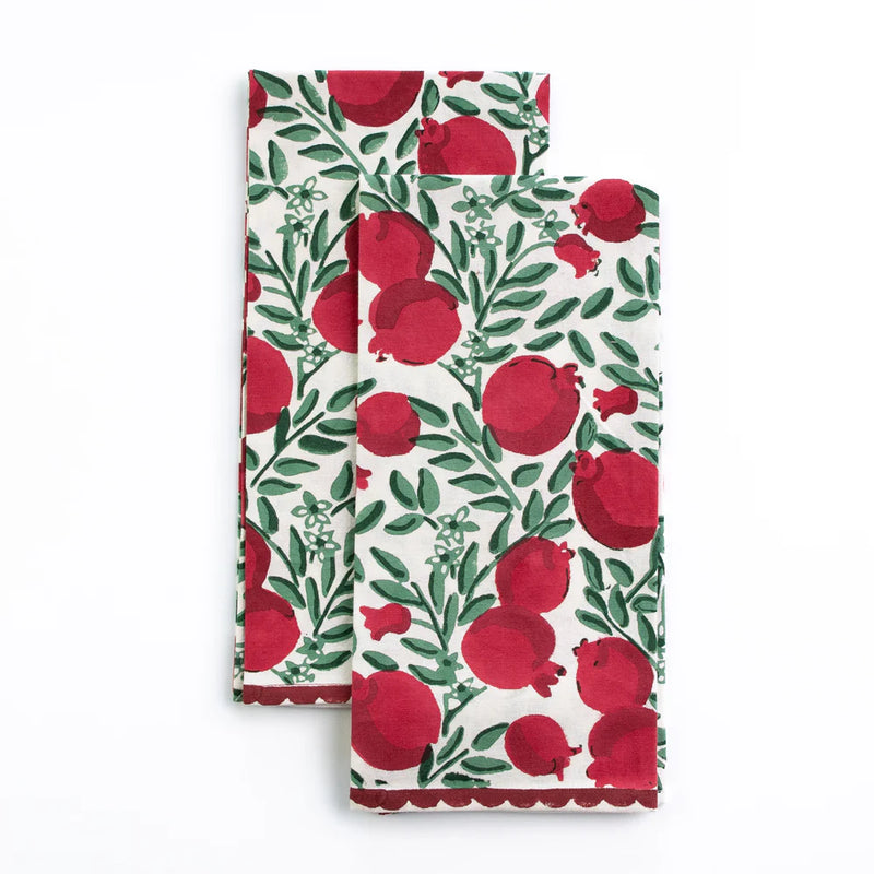 Pomegranate Vine Tea Towel | Set of 2