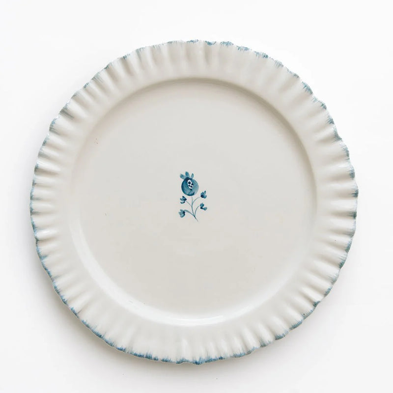 Ruffled Teal Dinner Plate | Set of 2