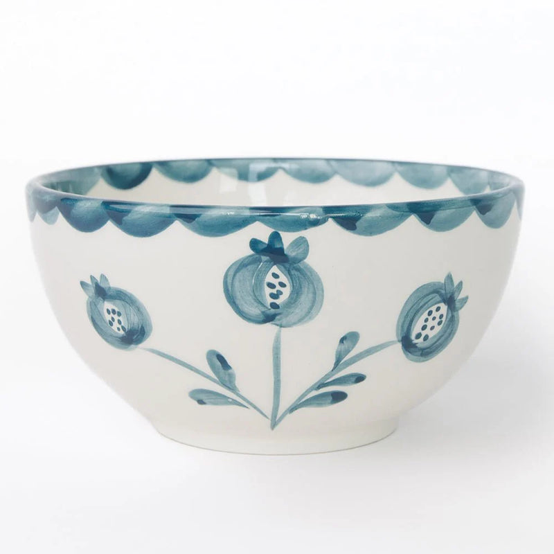 Pomegranate Trio Vine Teal Bowl | Set of 2