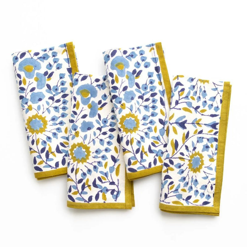 Starflower Blue & Orchid Napkin (Set of 4)