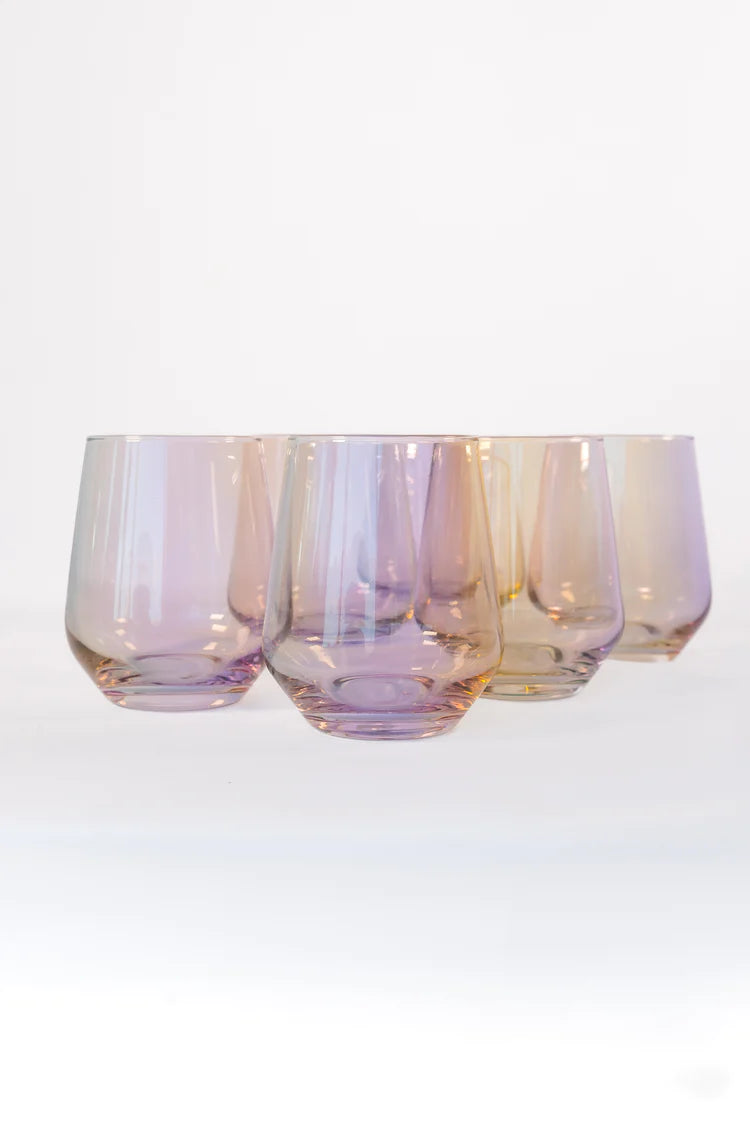Estelle Colored Wine Stemless Glass (Iridescent)