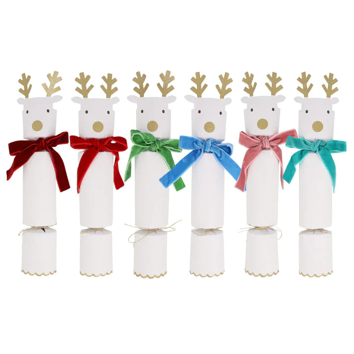 Reindeer Velvet Bows Crackers