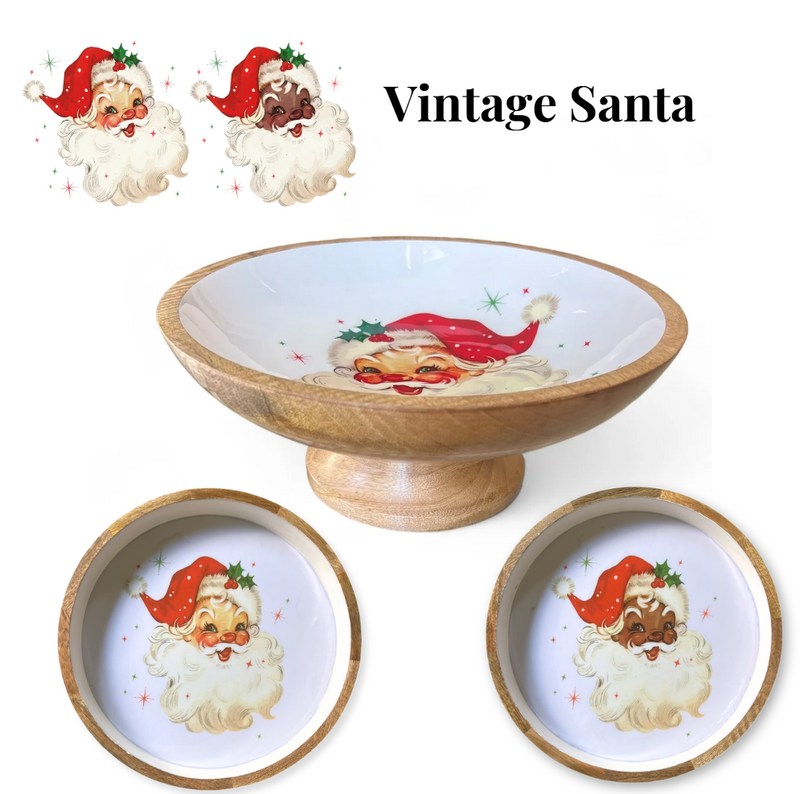 Santa Pedestal Bowl