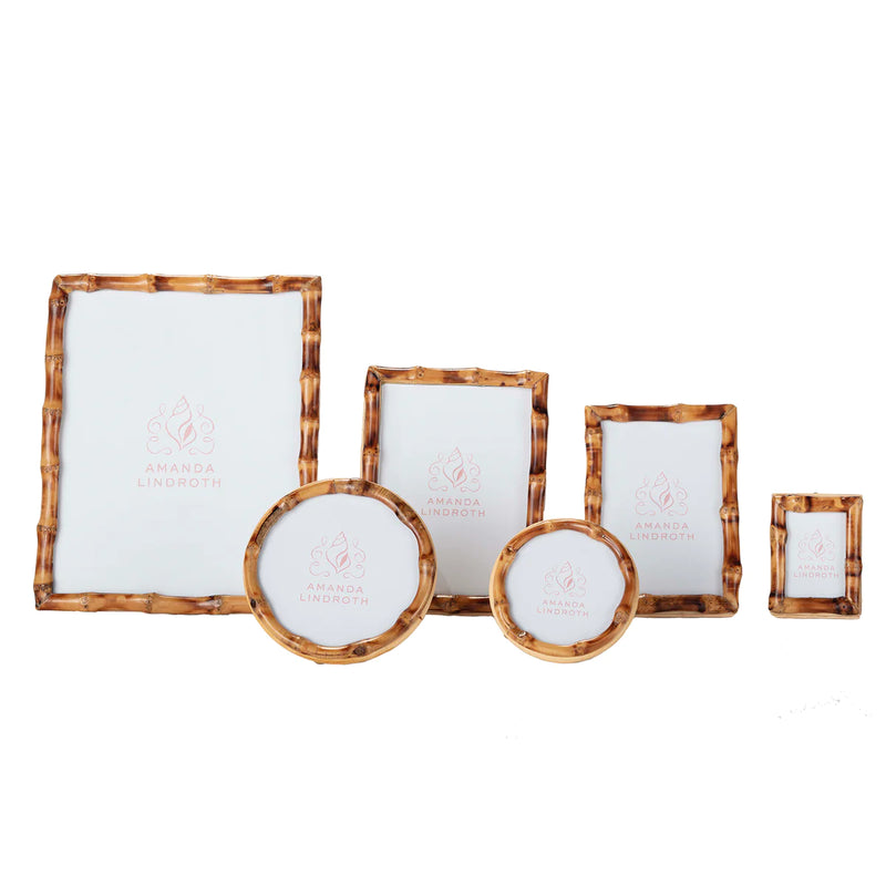 Short Knot Bamboo Frame Round