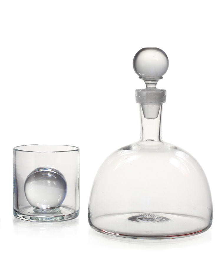 Low Sphere Glass Decanter