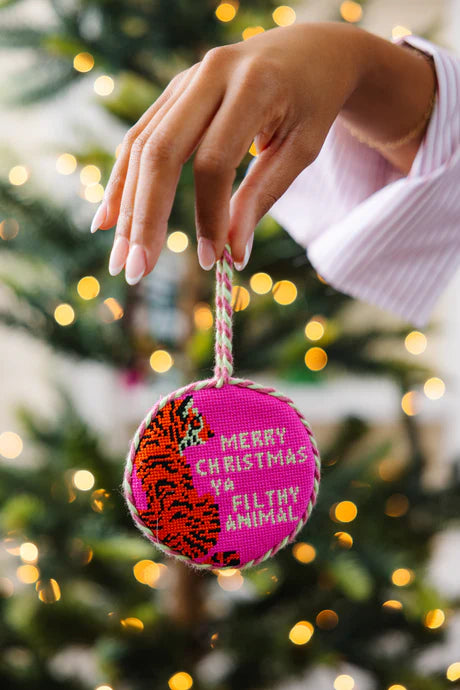 Needlepoint Ornament - Filthy Animal