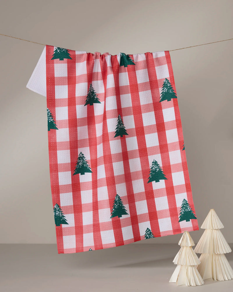 Christmas Pines Tea Towel