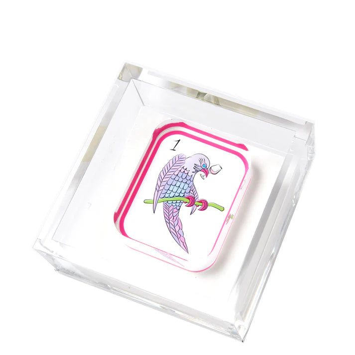 Cocktail Napkin Weight - Mahjong Birdie Bam