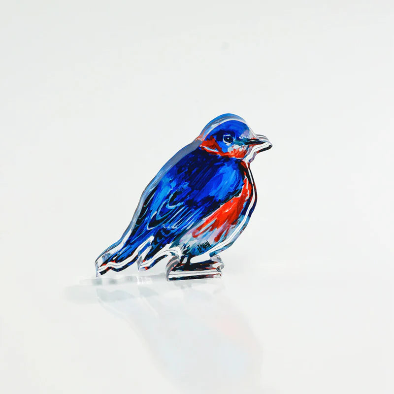Happy Bluebird Acrylic Block