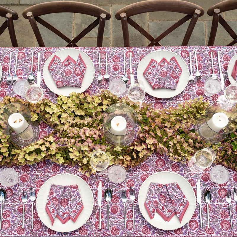 Bohemian Floral Dusty Rose Napkin | Set of 4