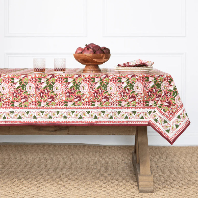Spice Route Garnet Tablecloth (90 Round)