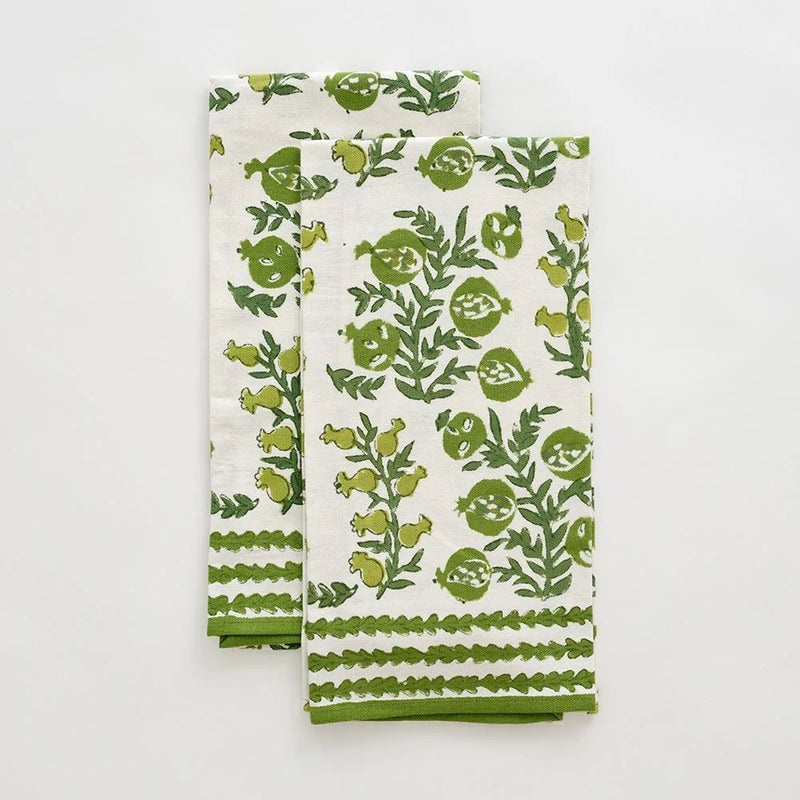 Pom Bells Green Tea Towels