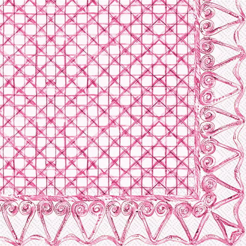 Botanical Cane Paper Cocktail Napkin