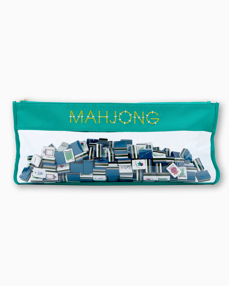 Aqua Bamboo Mahjong Bag