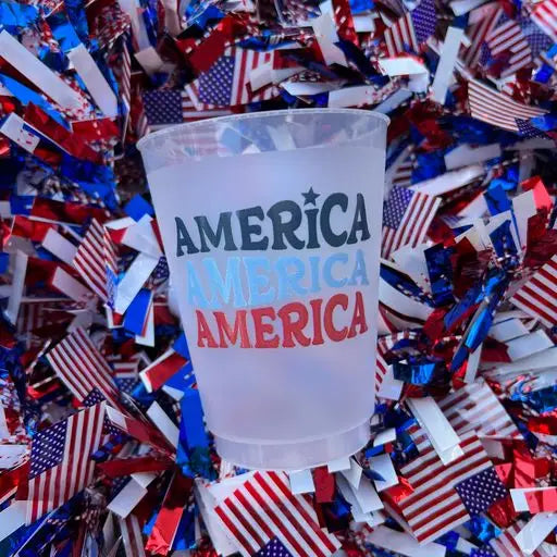 America X3 Frosted Cups - Patriotic