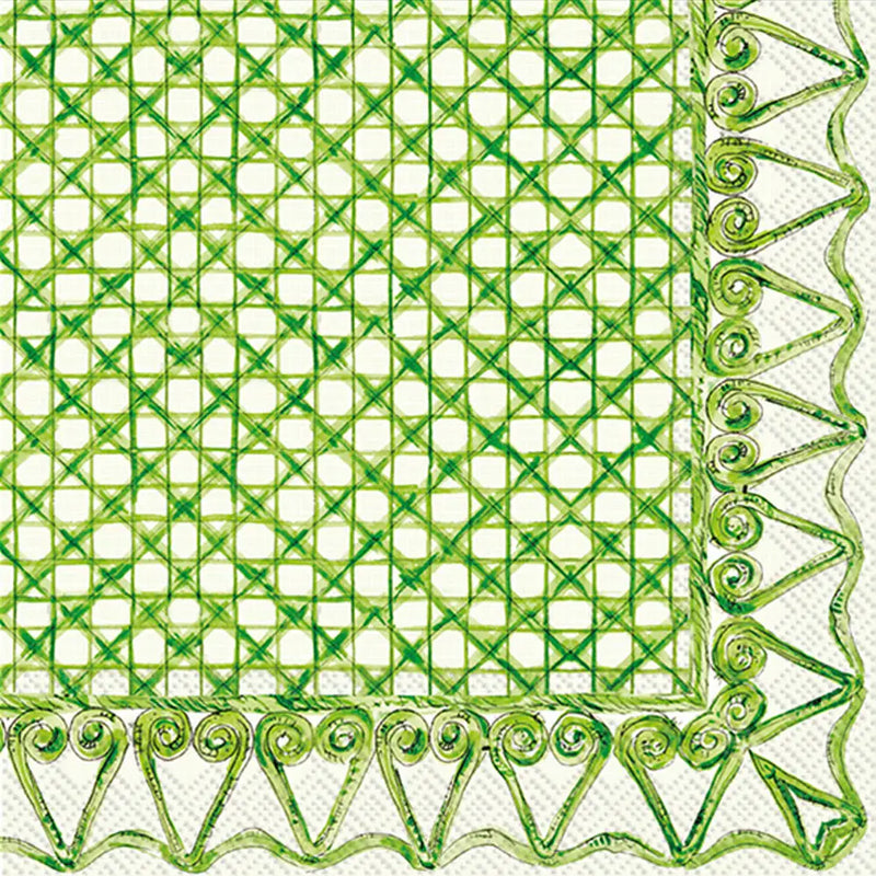 Botanical Cane Paper Cocktail Napkin