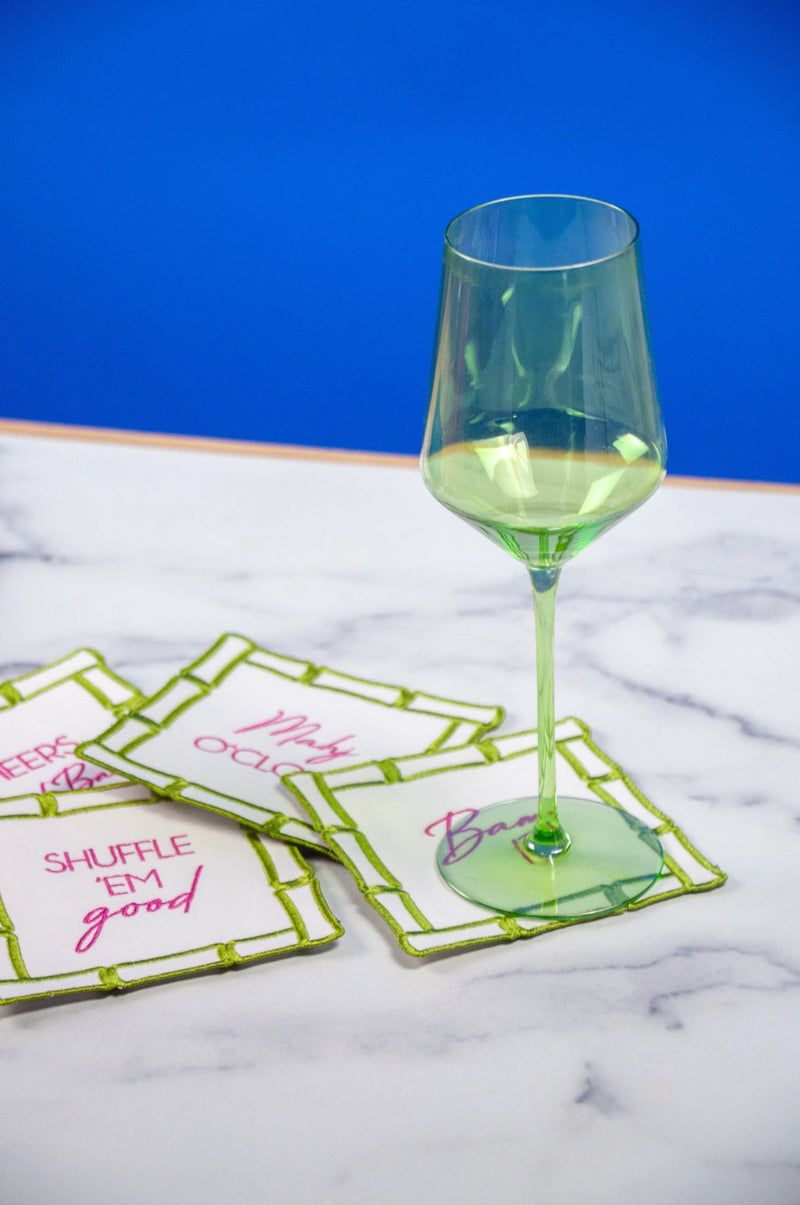 Bamboo Mahjong Cocktail Napkins