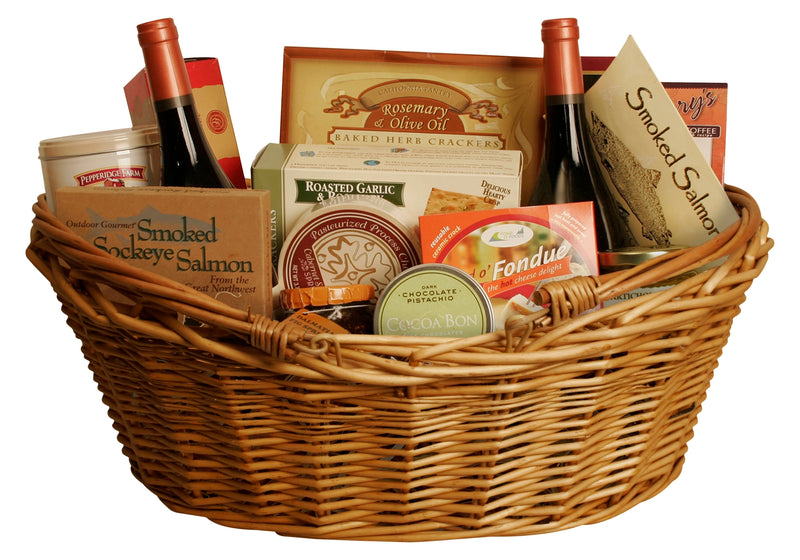 Honey Finish Willow Basket 19.5"