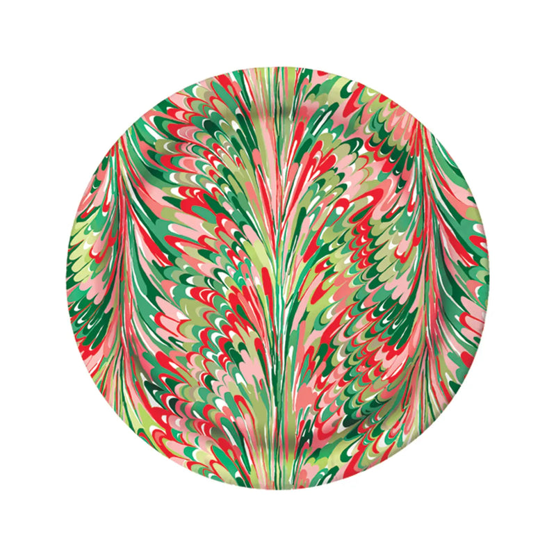 Christmas Marble Heavy Duty Paper Plate - 8 Plates