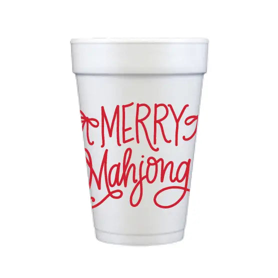 Merry Mahjong Foam Cups