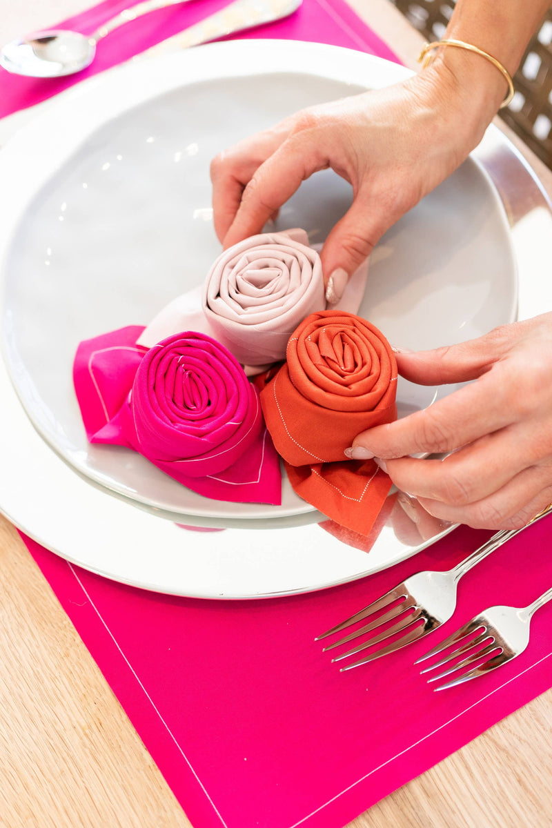 Blush Crush Dinner Napkin Roll