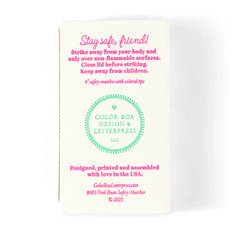 Pink Cowgirl Boots | Fun & Fancy Safety Matches