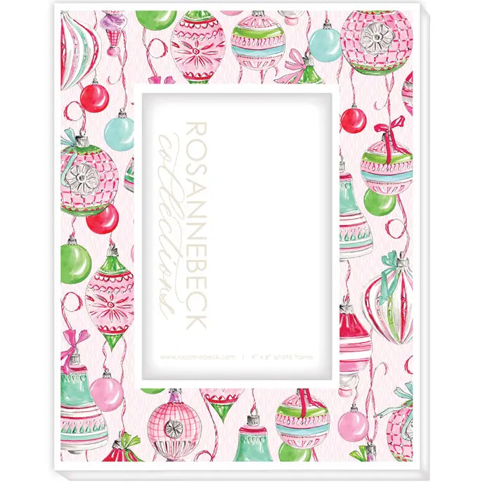 Pink & Green Ornaments Frame (4"x6")