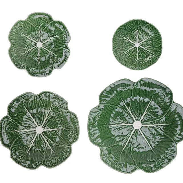 Green Cabbage Dinner Plates 10.5" (Set of 4)