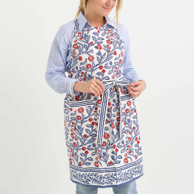 Emma Red & Blue Apron
