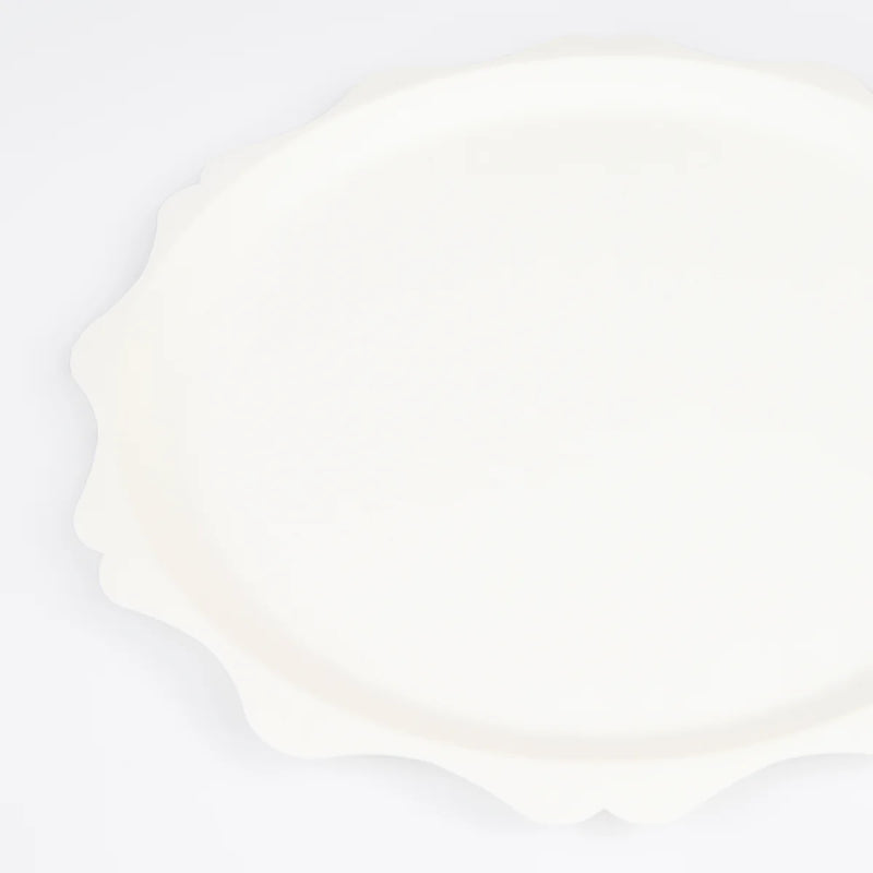 Cream Decorative Edge Compostable Side Plates